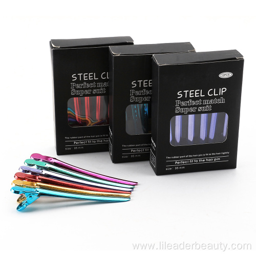 Colorful Metal Sectioning Hair Clips Duck Bill Clips